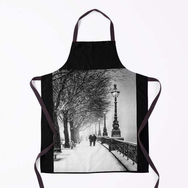 Item preview, A winter walk - couple walking together in the snowy London streets designed and sold by covenapparel.