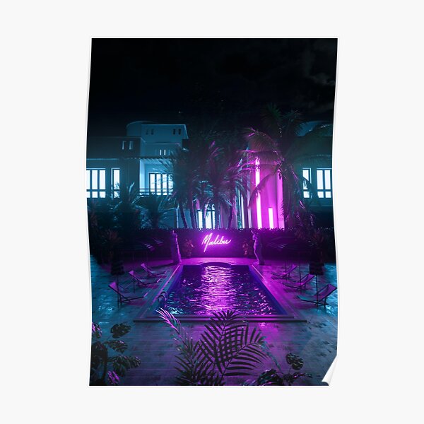 Swimming Pool Malibu Poster