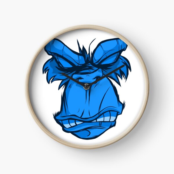 Vista previa del artículo con la obra «Malvado mono azul sombrío», diseñado y vendido por Jannisdesign.