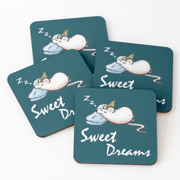 Item preview, Sleepy Mouse, Sweet Dreams (White Text) designed and sold by TenBurner.