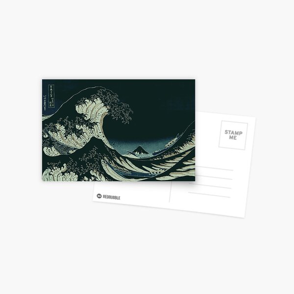 Hokusai Great Wave off Kanagawa at Night Postcard