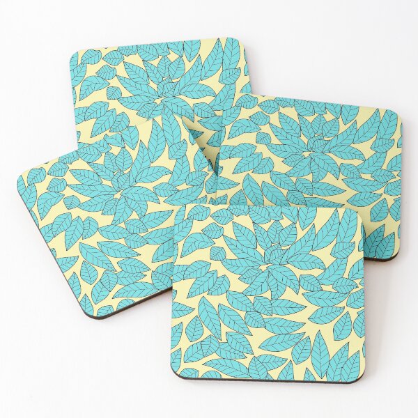 Item preview, Blue Leaves Yellow Background designed and sold by LADYGOODMOOD.