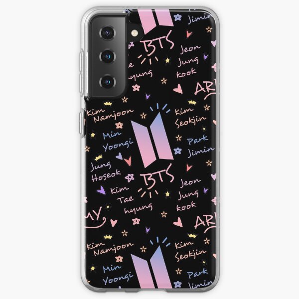 BTS x ARMY Gekritzelmuster (dunkle Version) Samsung Galaxy Flexible Hülle
