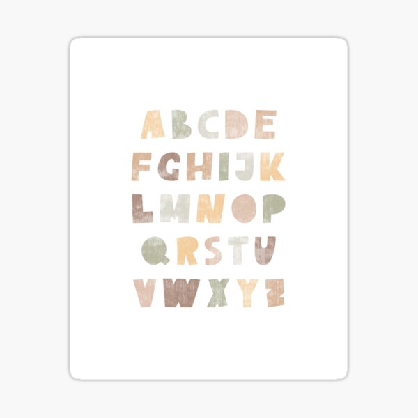 Item preview, Gender-neutral pastel alphabet for kids designed and sold by TanyaMakesART.