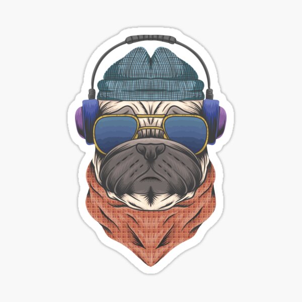 Vista previa del artículo con la obra «Pug elegante», diseñado y vendido por wazoosi.