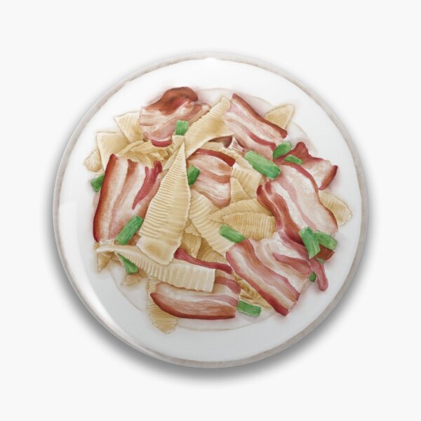 Item preview, Watercolor Illustration of Chinese Cuisine - Stir-fried bacon with winter bamboo shoots | 冬笋炒腊肉 designed and sold by iswenyi.