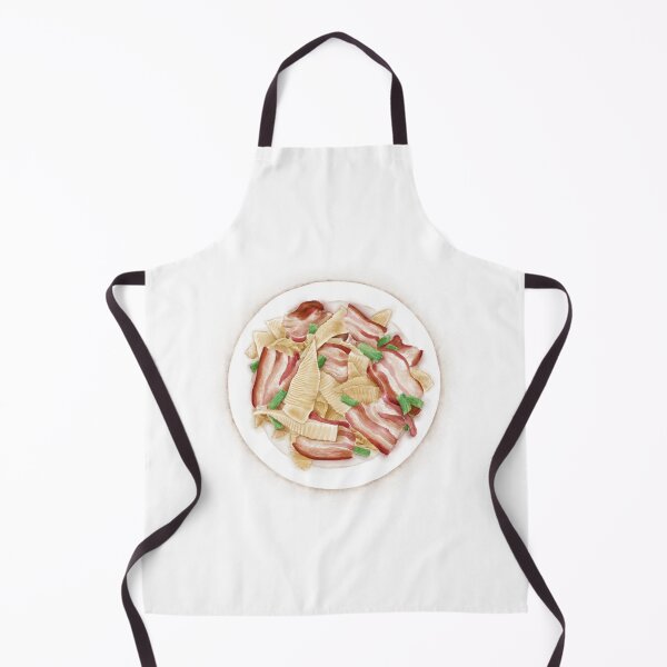 Item preview, Watercolor Illustration of Chinese Cuisine - Stir-fried bacon with winter bamboo shoots | 冬笋炒腊肉 designed and sold by iswenyi.