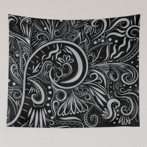 Item preview, HENNA - black and white designed and sold by yaari.