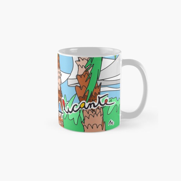 Item preview, Esplanade of Alicante with palm trees, illustration, souvenirs, travel memories, visit to Alicante in color designed and sold by Miduart.