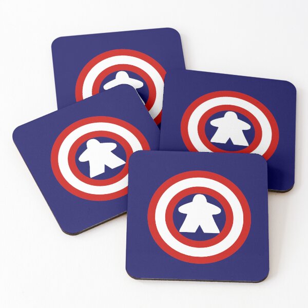 Captain Meeple Coasters (Set of 4)
