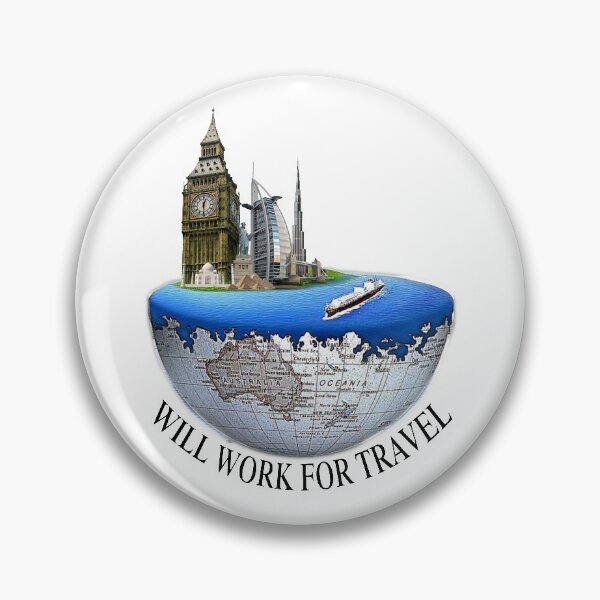 Item preview, Will Work For Travel designed and sold by eufouria.