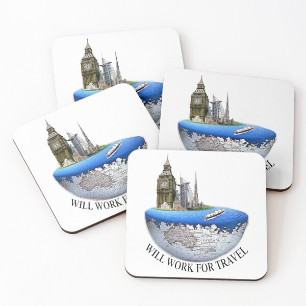 Item preview, Will Work For Travel designed and sold by eufouria.