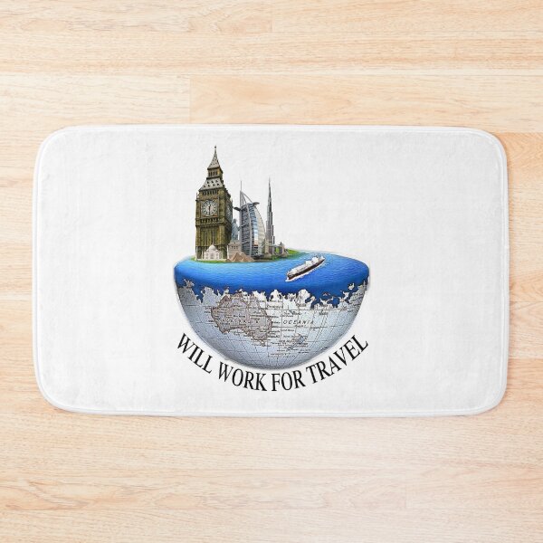 Item preview, Will Work For Travel designed and sold by eufouria.