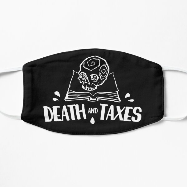 Death and Taxes, Simplistic Logo in White Flat Mask