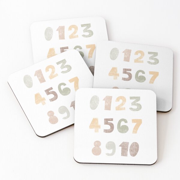 Item preview, Gender-neutral pastel numbers for kids designed and sold by TanyaMakesART.