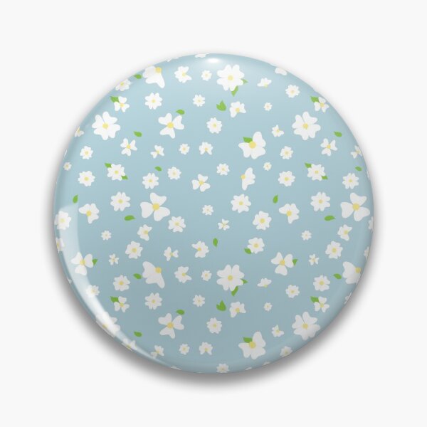 Item preview, white flowers on a blue sky designed and sold by studioMoSa.