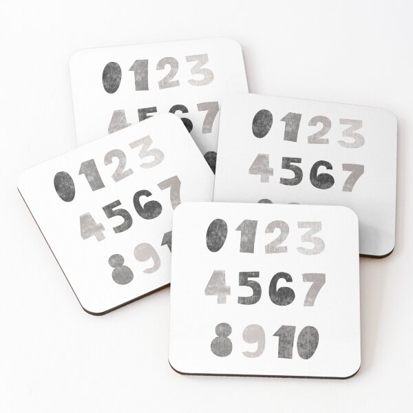 Item preview, Black and white pastel numbers for kids designed and sold by TanyaMakesART.
