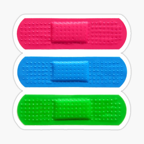 "neon bandaids" Sticker for Sale by violetjleo Redbubble