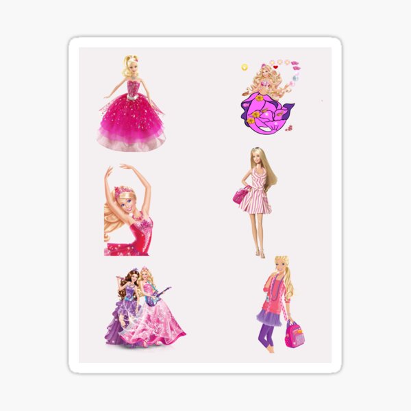 barbie style princess doll sticker by vigostyle redbubble