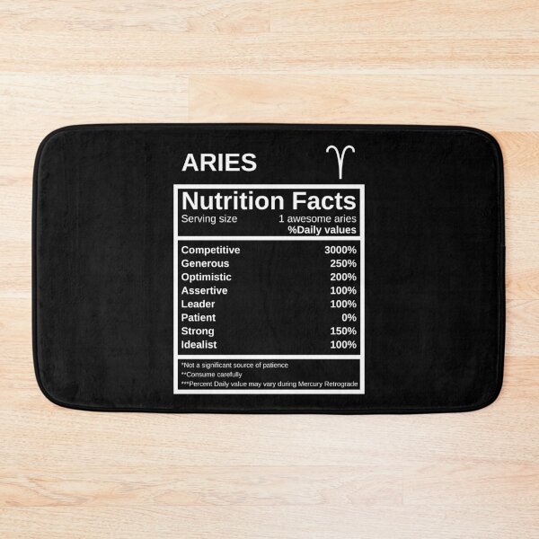 Item preview, Aries Nutrition Facts designed and sold by lolora.