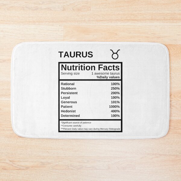 Item preview, Taurus Nutrition Facts designed and sold by lolora.