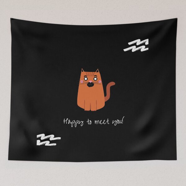 Item preview, Orange Cat Friend - Happy To Meet You  designed and sold by BeSafeRs.