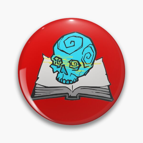 Death and Taxes Skull and Book Pin