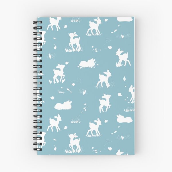 Item preview, cute little deer and butterfly silhouettes on blue sky designed and sold by studioMoSa.