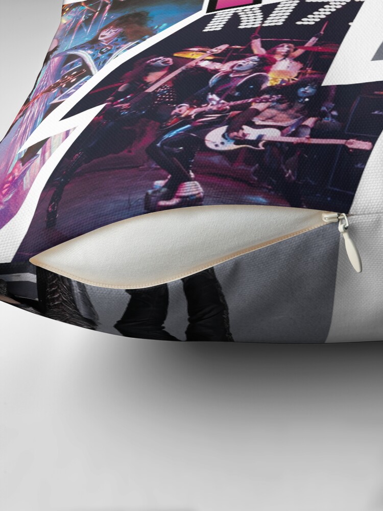 Thumbnail 2 of 4, Pillow, KISS Collage designed and sold by Ornicar.