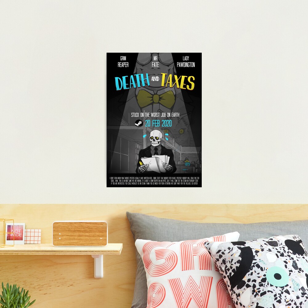 Death and Taxes Movie Poster Photographic Print