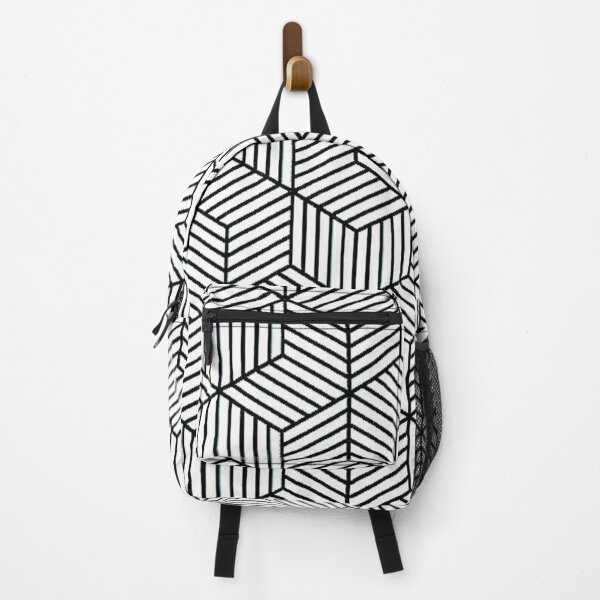 Item preview, Black and White Isometric Cube Pattern designed and sold by kjatrendytees.