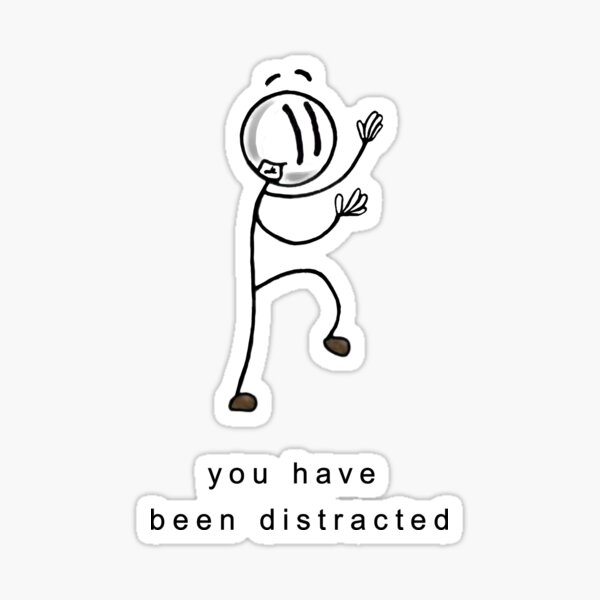 Distraction Stickers Redbubble - henry stickman distraction dance roblox id