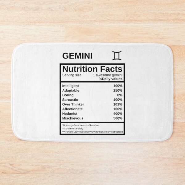 Item preview, Gemini Nutrition Facts designed and sold by lolora.