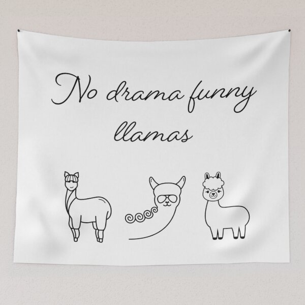 Item preview, No Drama Funny llamas designed and sold by Doodlehub.