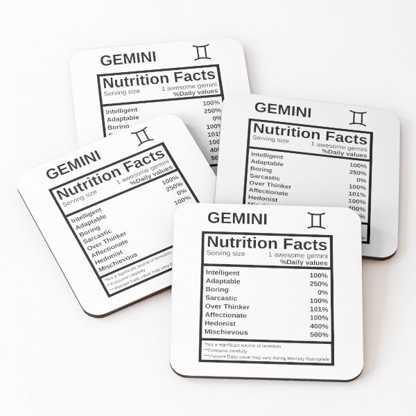 Item preview, Gemini Nutrition Facts designed and sold by lolora.