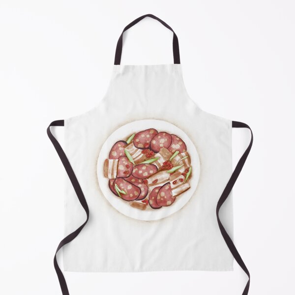Item preview, Watercolor Illustration of Chinese Cuisine - Stir-fried sausage with bacon | 腊肠炒腊肉 designed and sold by iswenyi.