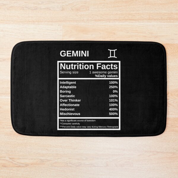 Item preview, Gemini Nutrition Facts designed and sold by lolora.