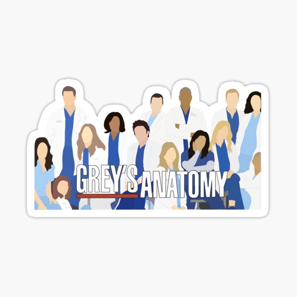 grey s anatomy sticker by novasdesigns redbubble