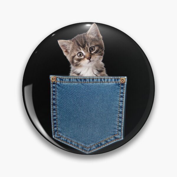 Item preview, Cute Kitten in a Pocket designed and sold by WildWoyages.