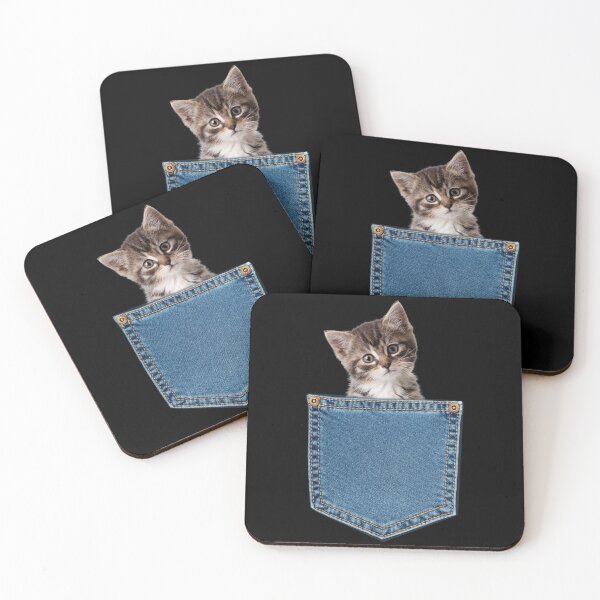 Item preview, Cute Kitten in a Pocket designed and sold by WildWoyages.