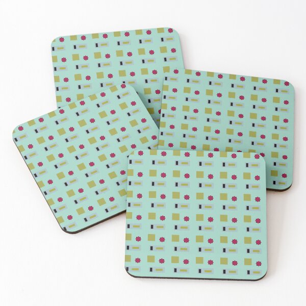 Aperçu de l'œuvre Géométrique, couleurs turquoise, motif, turquoise, motif turquoise, motif géométrique créée et vendue par hvasilevshop.