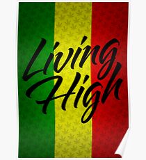Living High Typography (Dark) Poster