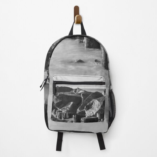 Item preview, Dreamy Seawall Grayscale designed and sold by mljdwhite.