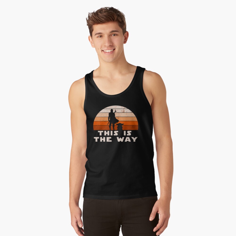 Discover Mando Retro This is The Way and the Baby Sunset  Tank Top