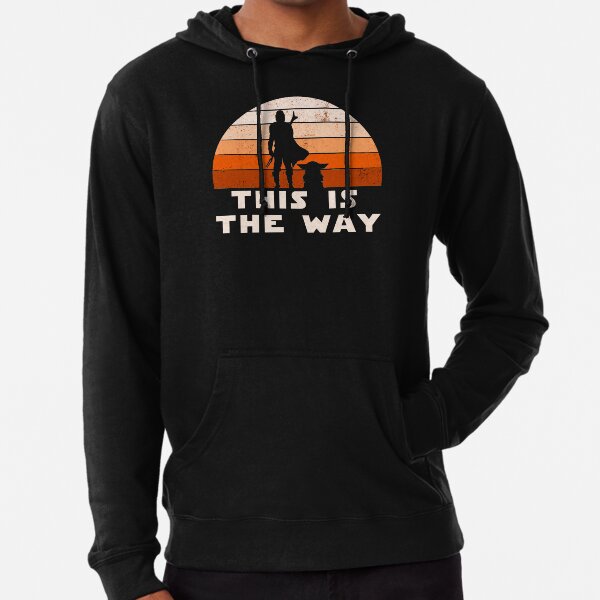 Mando Retro This is The Way and the Baby Sunset Lightweight Hoodie