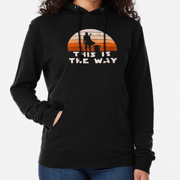 Mando Retro This is The Way and the Baby Sunset Lightweight Hoodie
