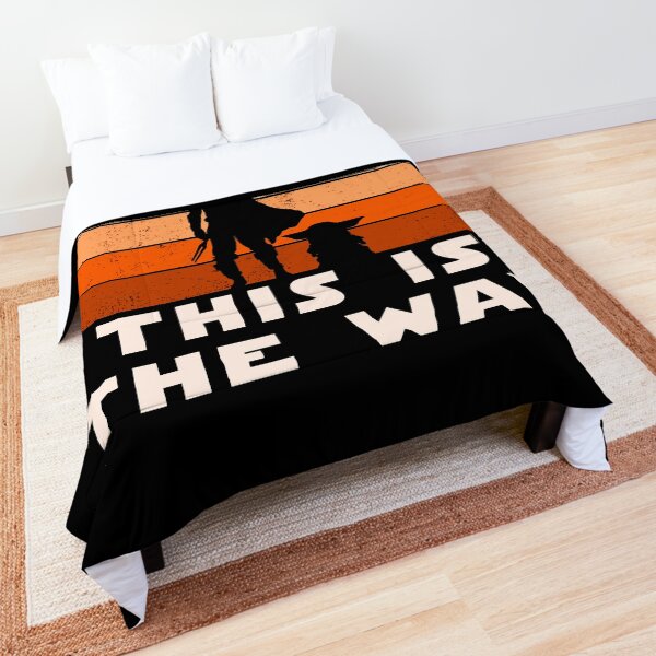 Mando Retro This is The Way and the Baby Sunset Comforter