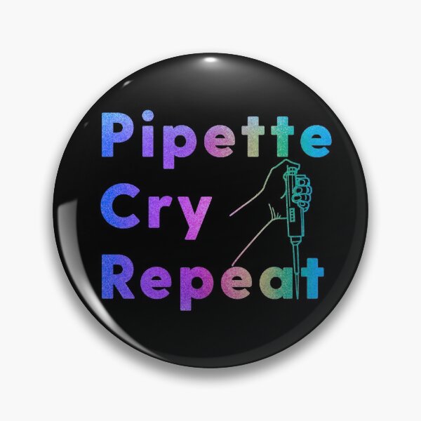 Item preview, PCR Pipette Cry Repeat Colorful Rainbow Glitter Sparkle Micropipette designed and sold by labstud.