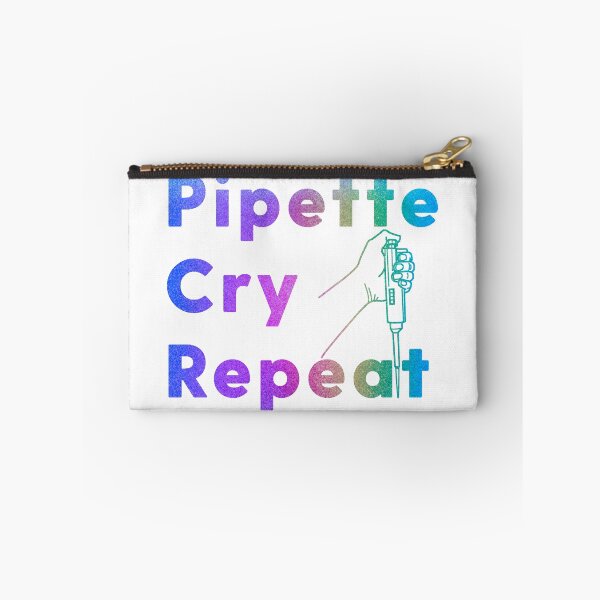 Item preview, PCR Pipette Cry Repeat Colorful Rainbow Glitter Sparkle Micropipette designed and sold by labstud.