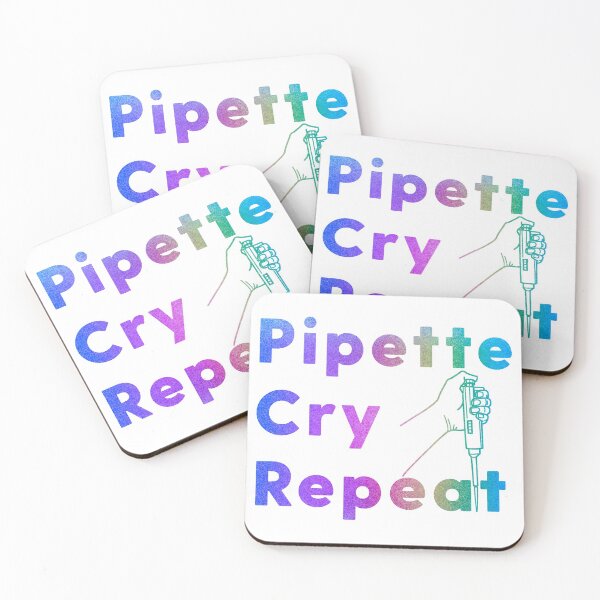 Item preview, PCR Pipette Cry Repeat Colorful Rainbow Glitter Sparkle Micropipette designed and sold by labstud.
